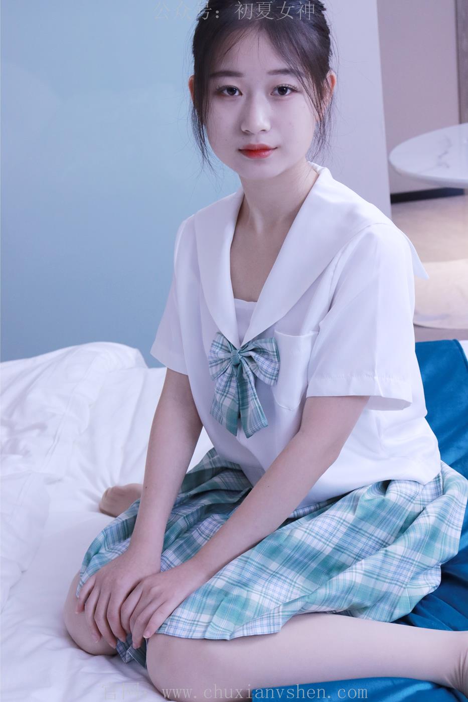图片[72]-初夏女神 NO.013 念念 常规S码绿色JK套搭配小白鞋[126P] – 速更版-美库