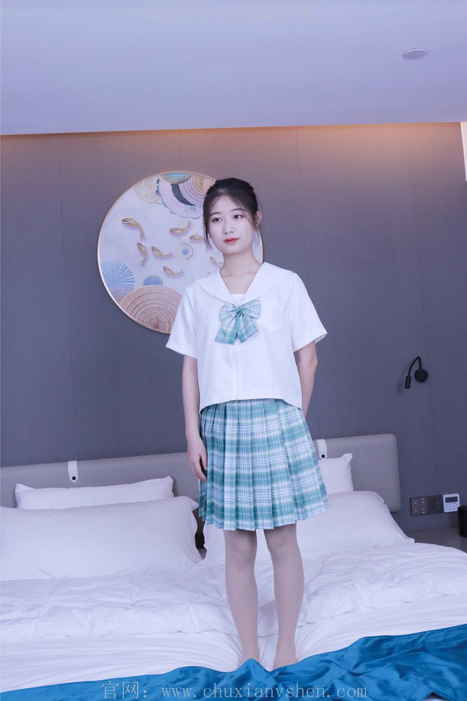 图片[75]-初夏女神 NO.013 念念 常规S码绿色JK套搭配小白鞋[126P] – 速更版-美库