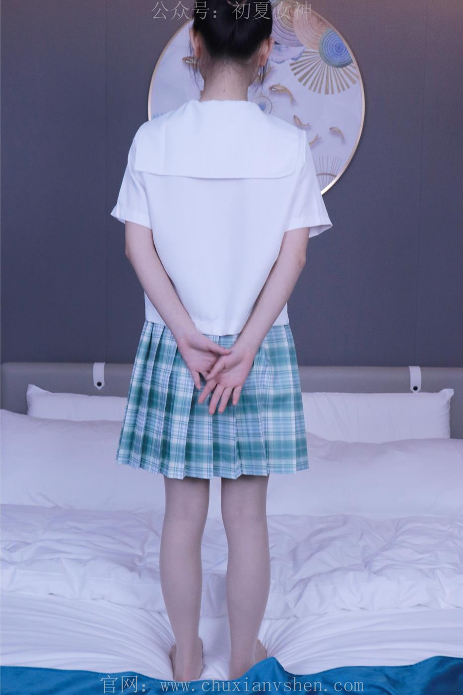 图片[79]-初夏女神 NO.013 念念 常规S码绿色JK套搭配小白鞋[126P] – 速更版-美库