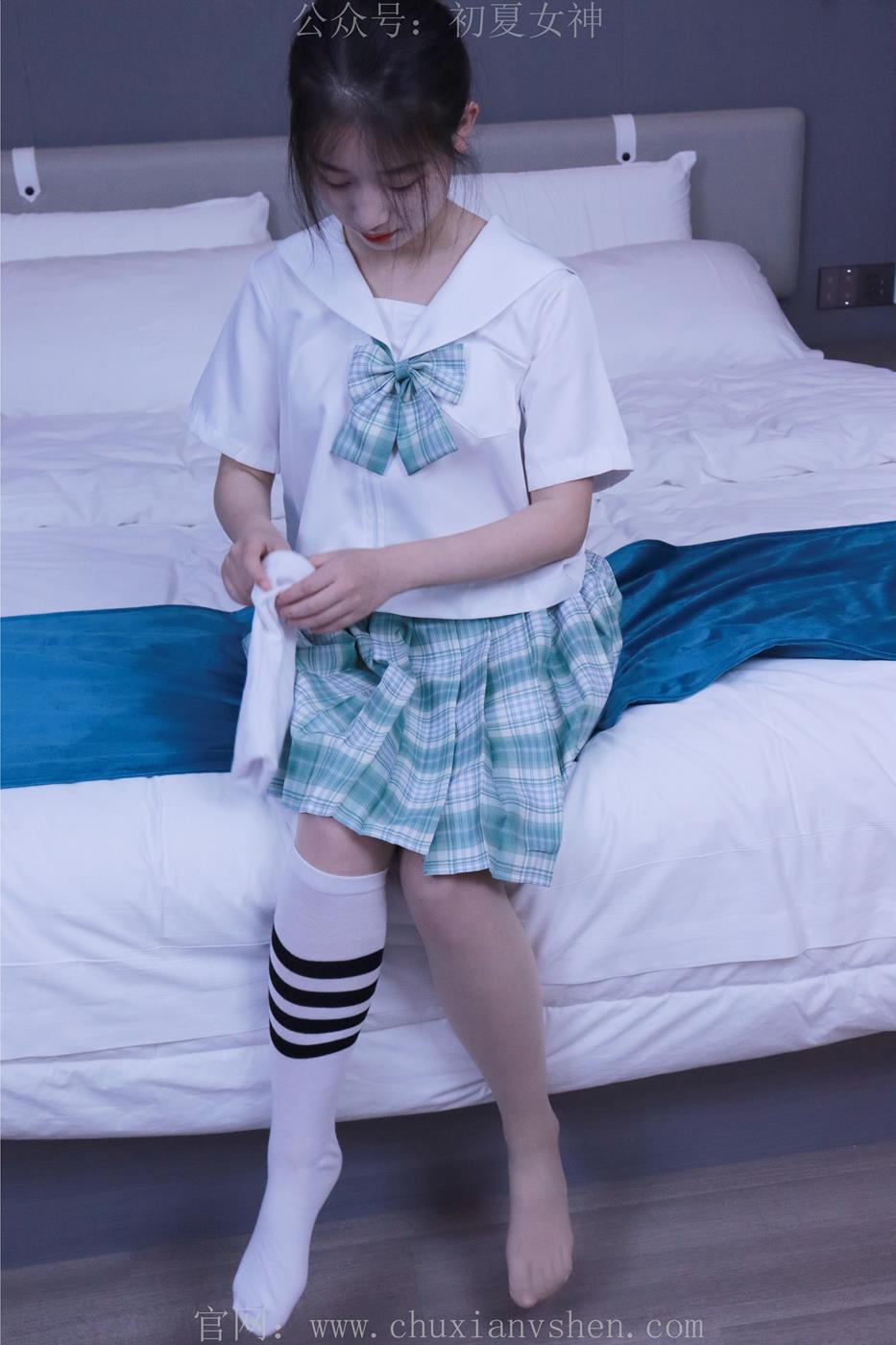 图片[83]-初夏女神 NO.013 念念 常规S码绿色JK套搭配小白鞋[126P] – 速更版-美库