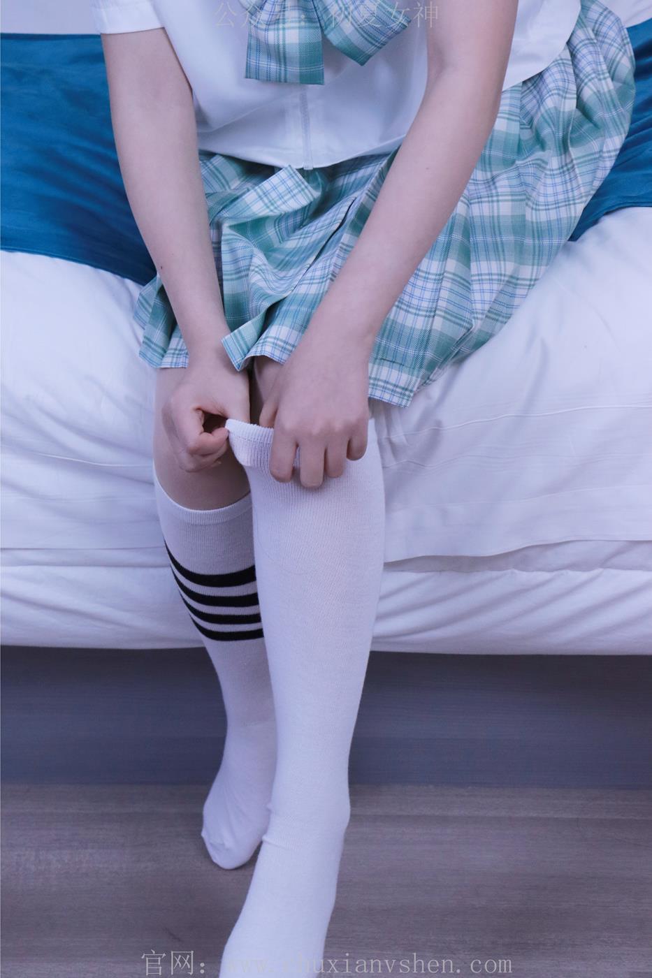 图片[87]-初夏女神 NO.013 念念 常规S码绿色JK套搭配小白鞋[126P] – 速更版-美库