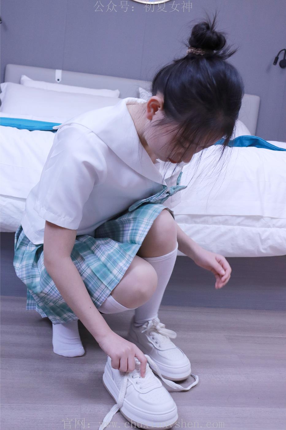 图片[91]-初夏女神 NO.013 念念 常规S码绿色JK套搭配小白鞋[126P] – 速更版-美库