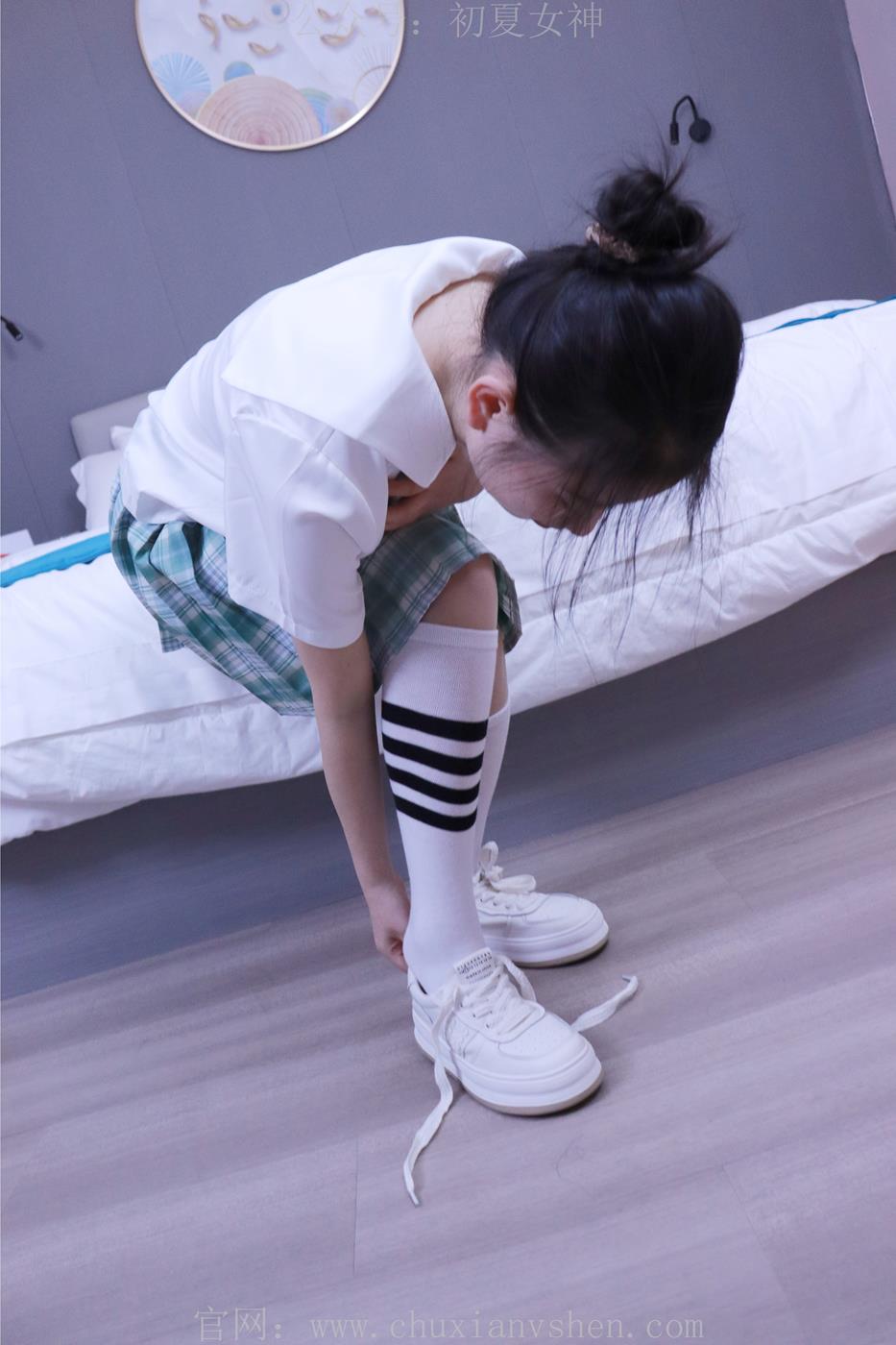 图片[93]-初夏女神 NO.013 念念 常规S码绿色JK套搭配小白鞋[126P] – 速更版-美库