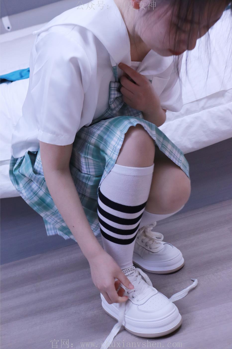 图片[94]-初夏女神 NO.013 念念 常规S码绿色JK套搭配小白鞋[126P] – 速更版-美库