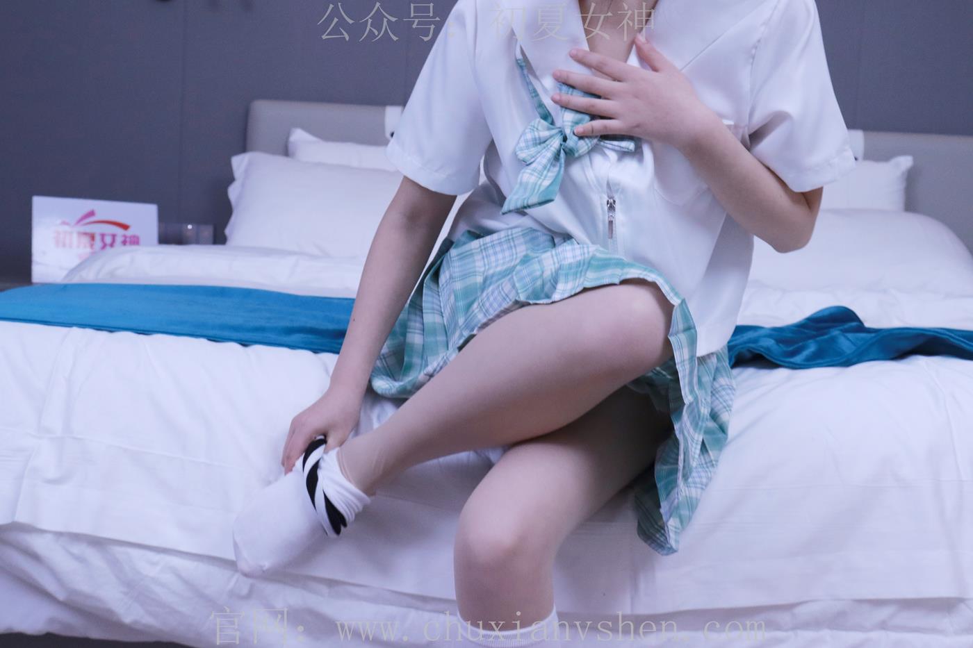 图片[104]-初夏女神 NO.013 念念 常规S码绿色JK套搭配小白鞋[126P] – 速更版-美库