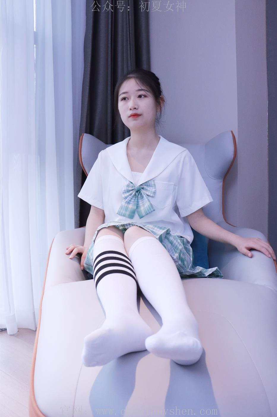 图片[119]-初夏女神 NO.013 念念 常规S码绿色JK套搭配小白鞋[126P] – 速更版-美库