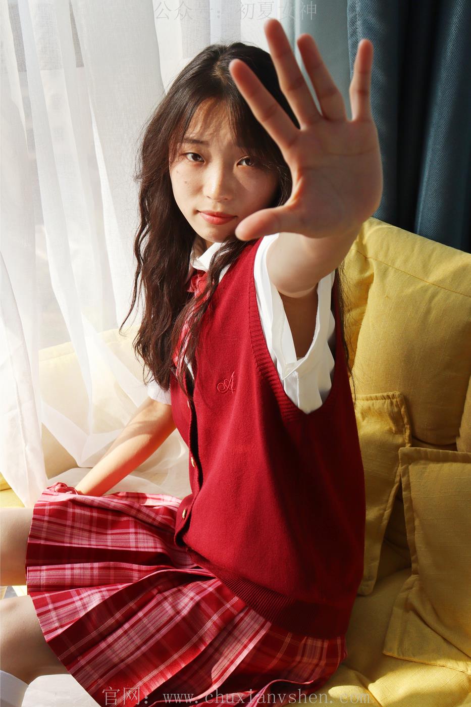 图片[13]-初夏女神  蓝莓 S码大红色JK套搭小黑皮鞋[100P] – 速更版-美库