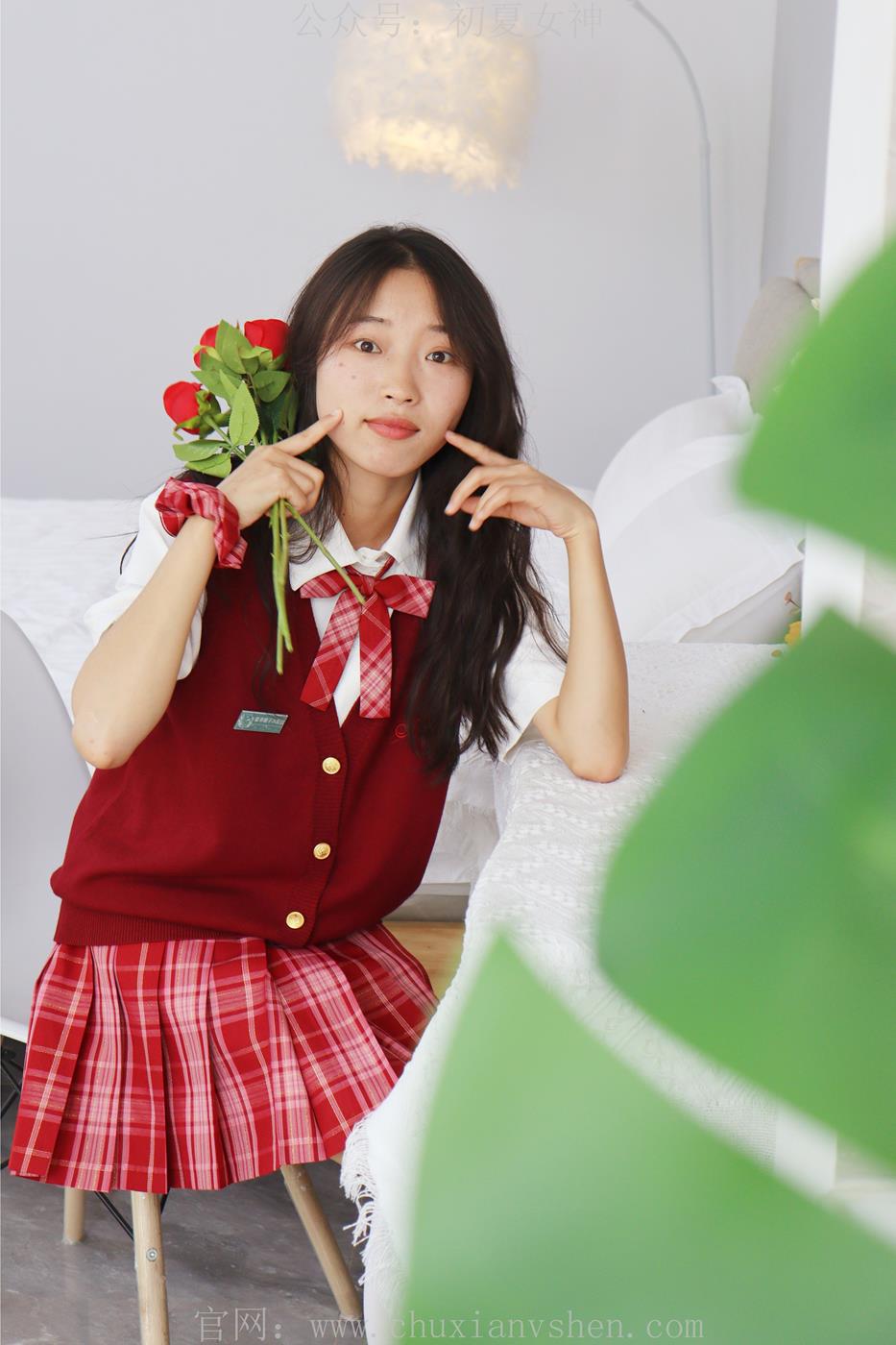 图片[35]-初夏女神  蓝莓 S码大红色JK套搭小黑皮鞋[100P] – 速更版-美库