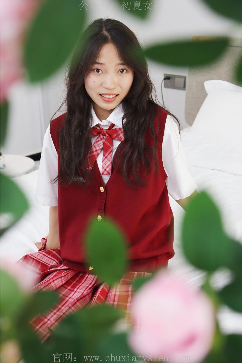 图片[41]-初夏女神  蓝莓 S码大红色JK套搭小黑皮鞋[100P] – 速更版-美库