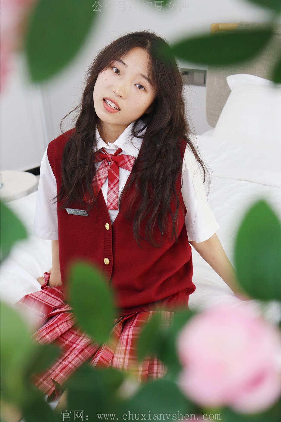 图片[42]-初夏女神  蓝莓 S码大红色JK套搭小黑皮鞋[100P] – 速更版-美库