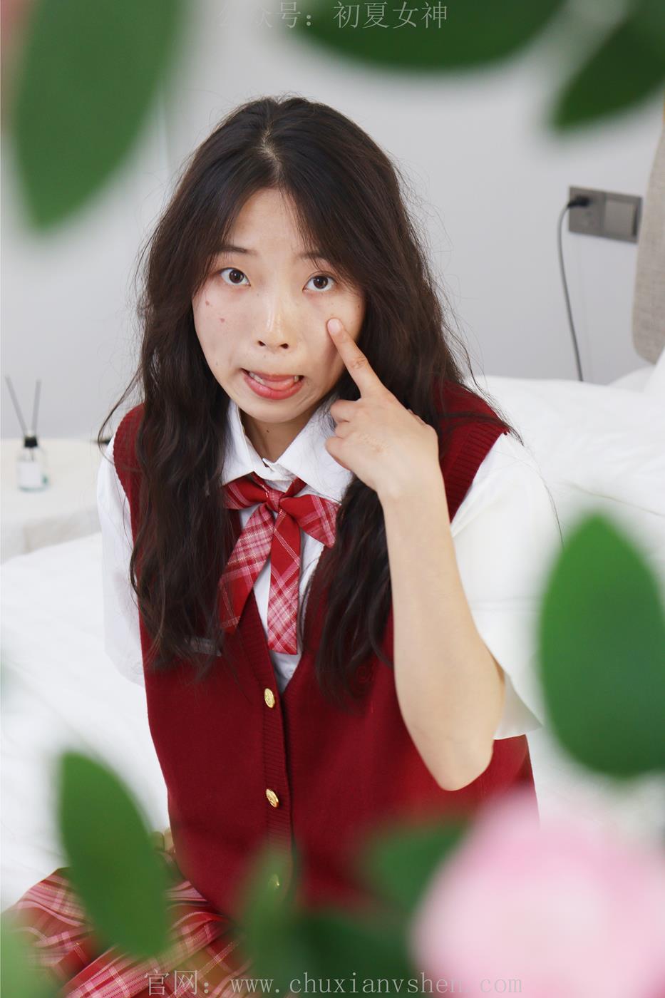 图片[43]-初夏女神  蓝莓 S码大红色JK套搭小黑皮鞋[100P] – 速更版-美库