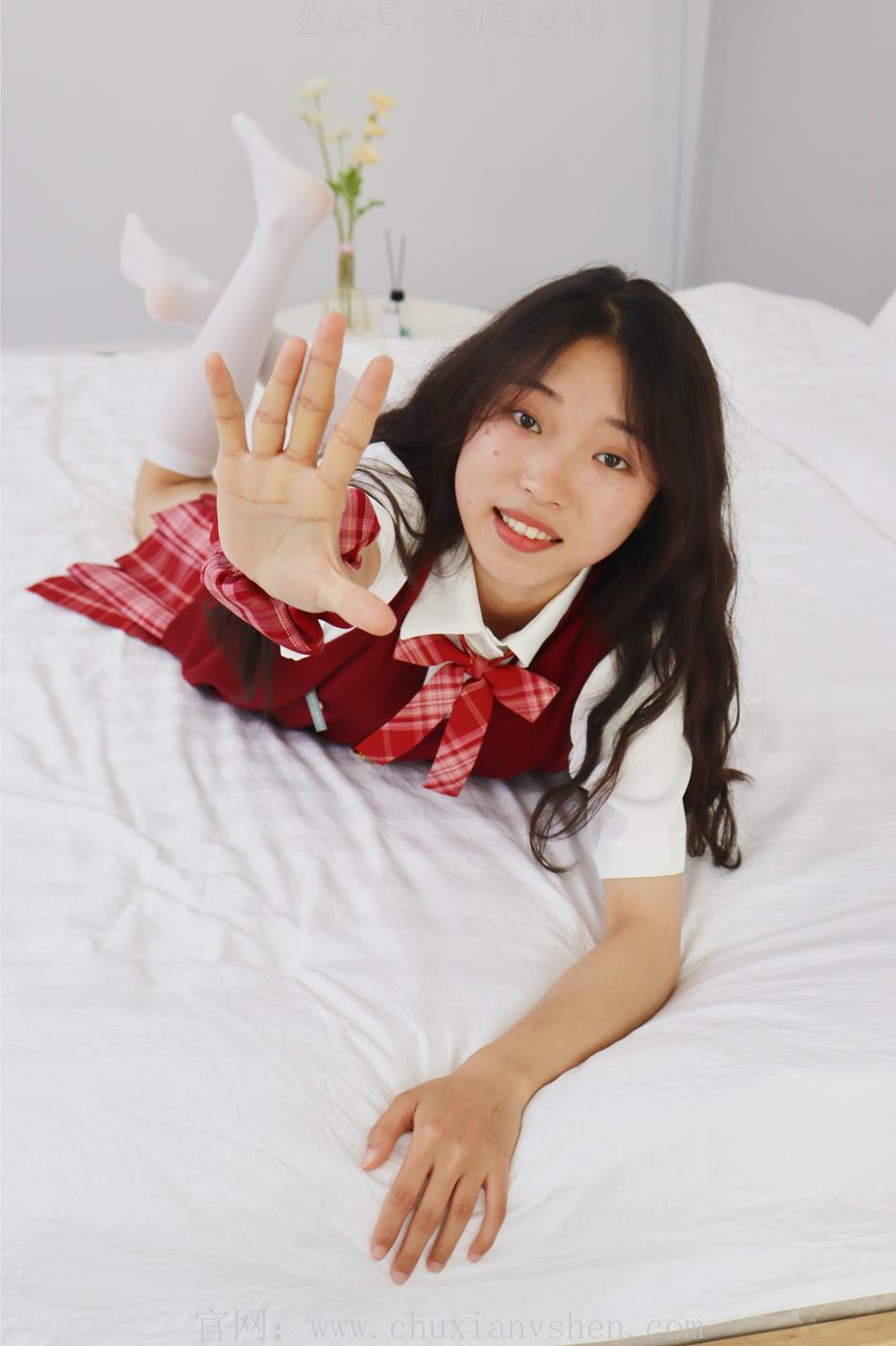 图片[64]-初夏女神  蓝莓 S码大红色JK套搭小黑皮鞋[100P] – 速更版-美库