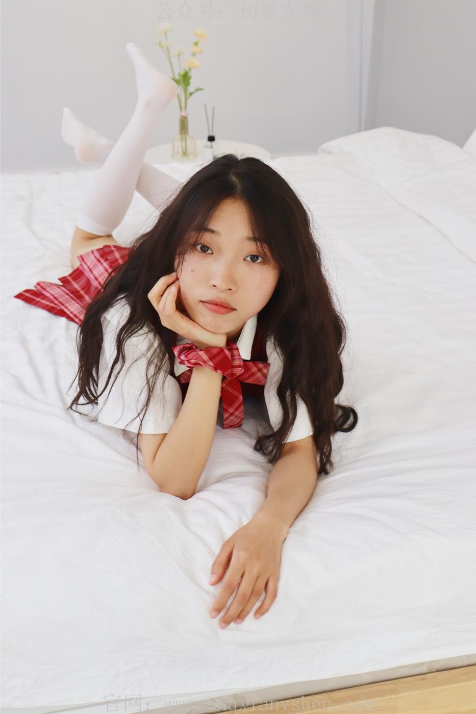 图片[65]-初夏女神  蓝莓 S码大红色JK套搭小黑皮鞋[100P] – 速更版-美库