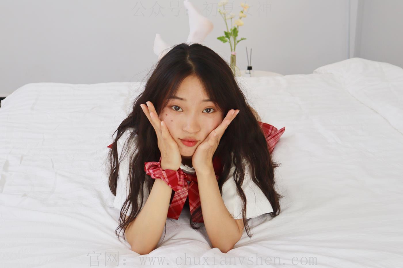 图片[66]-初夏女神  蓝莓 S码大红色JK套搭小黑皮鞋[100P] – 速更版-美库