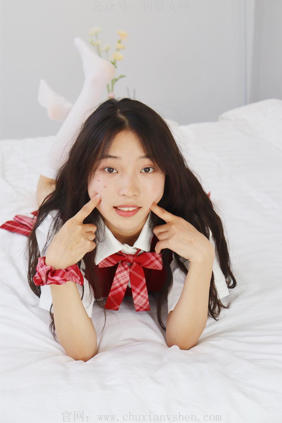 图片[67]-初夏女神  蓝莓 S码大红色JK套搭小黑皮鞋[100P] – 速更版-美库