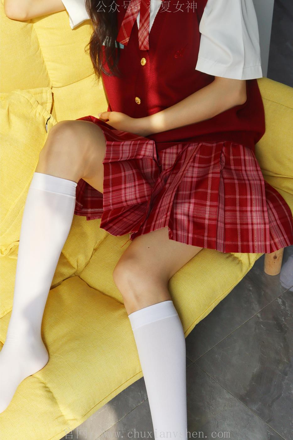 图片[91]-初夏女神  蓝莓 S码大红色JK套搭小黑皮鞋[100P] – 速更版-美库