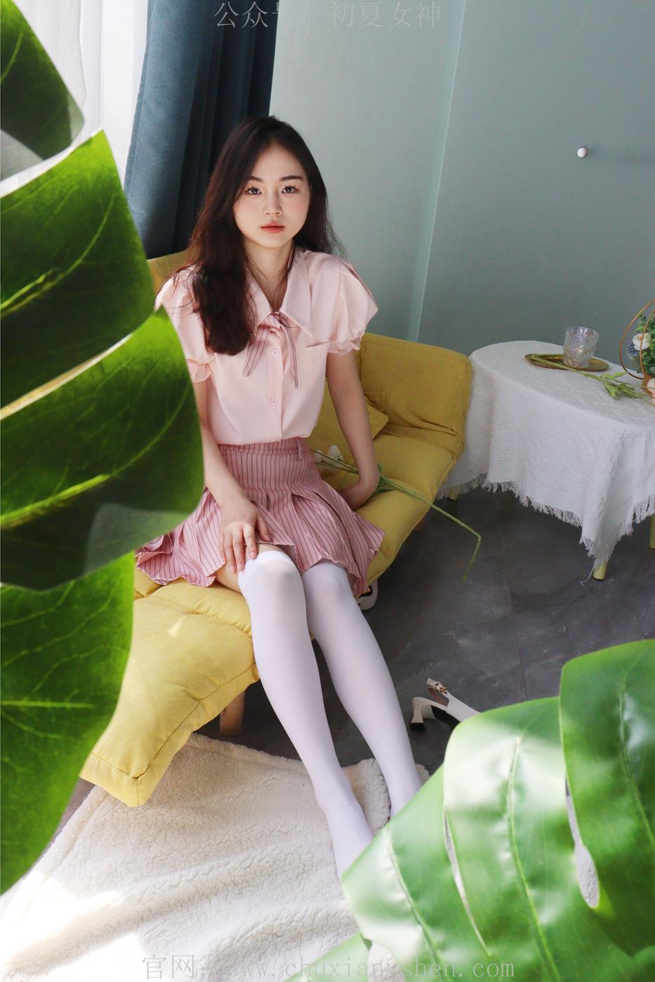 图片[13]-初夏女神 十一 粉色S码休闲JK搭白色高跟鞋[97P] – 速更版-美库