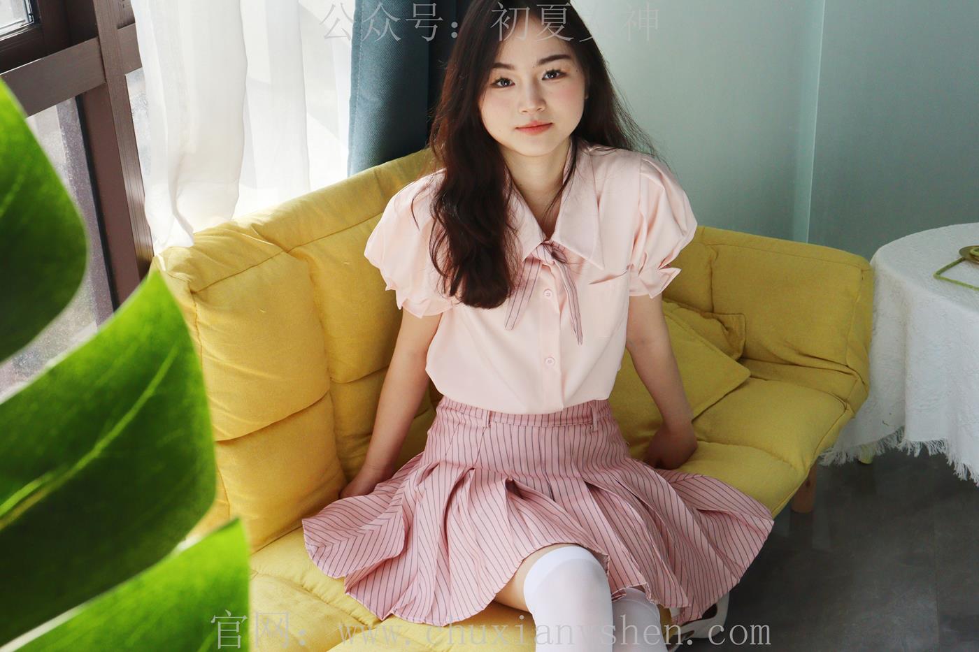 图片[17]-初夏女神 十一 粉色S码休闲JK搭白色高跟鞋[97P] – 速更版-美库