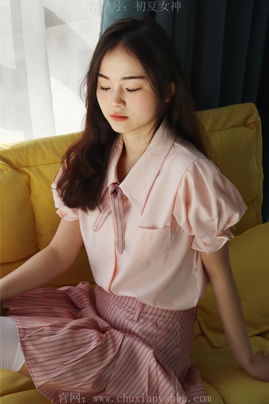 图片[26]-初夏女神 十一 粉色S码休闲JK搭白色高跟鞋[97P] – 速更版-美库