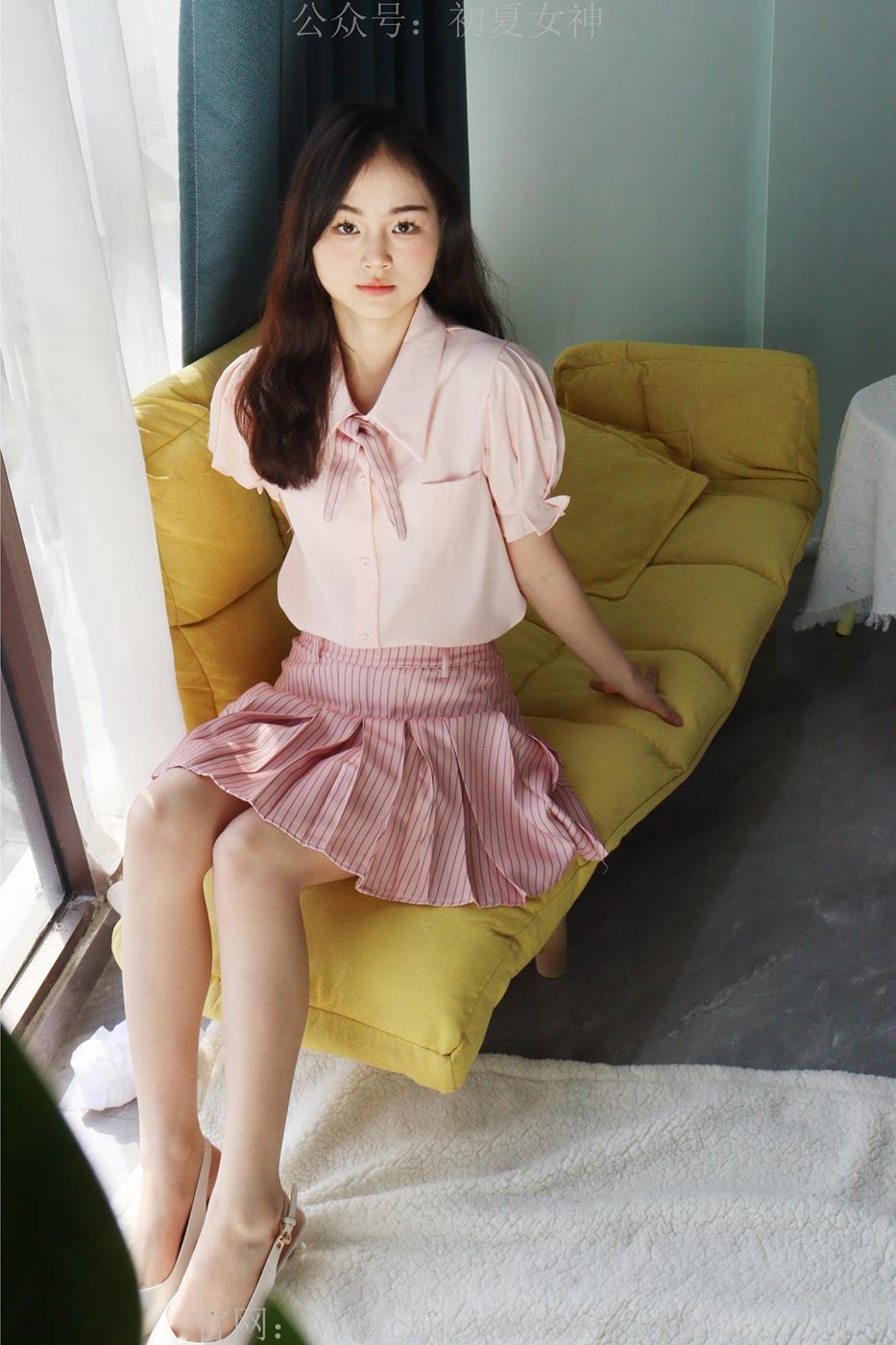 图片[45]-初夏女神 十一 粉色S码休闲JK搭白色高跟鞋[97P] – 速更版-美库