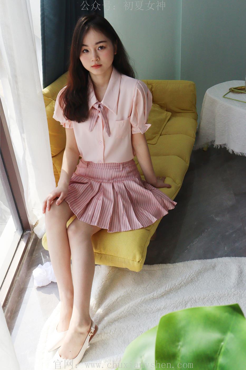 图片[46]-初夏女神 十一 粉色S码休闲JK搭白色高跟鞋[97P] – 速更版-美库