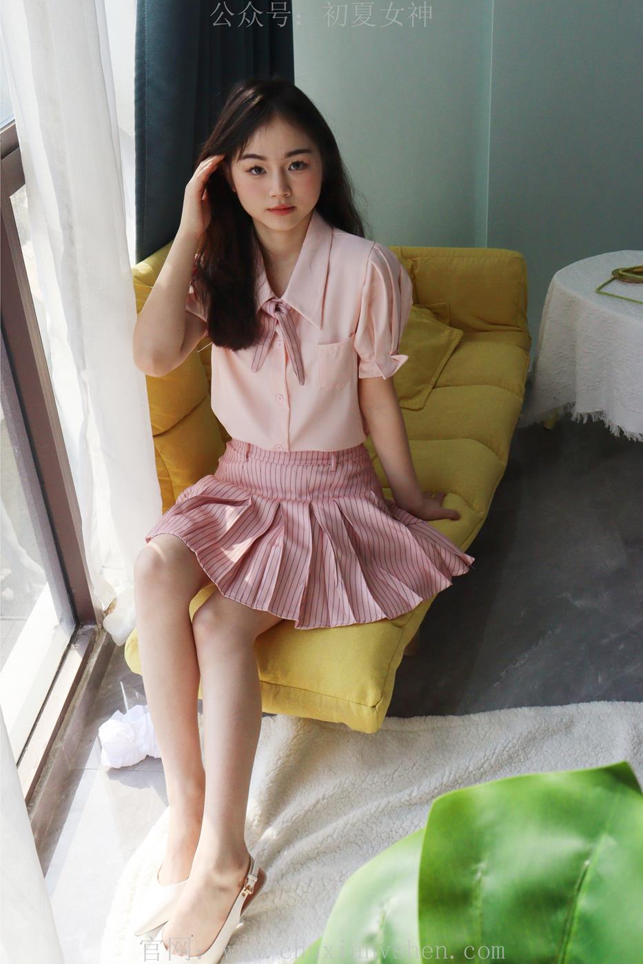 图片[47]-初夏女神 十一 粉色S码休闲JK搭白色高跟鞋[97P] – 速更版-美库