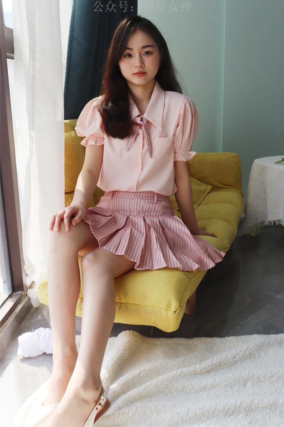 图片[49]-初夏女神 十一 粉色S码休闲JK搭白色高跟鞋[97P] – 速更版-美库