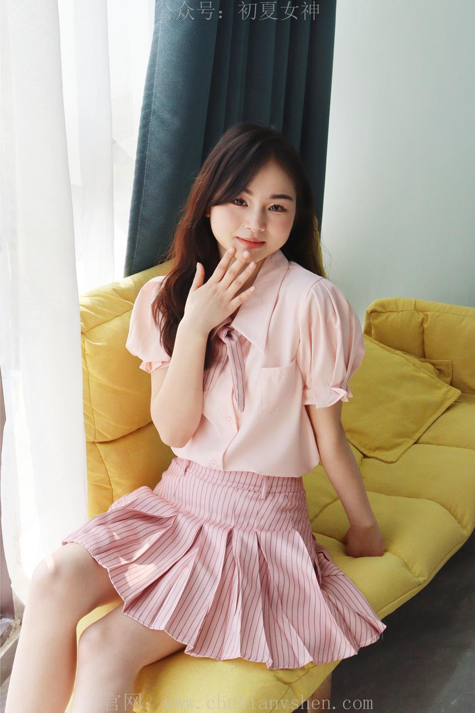 图片[51]-初夏女神 十一 粉色S码休闲JK搭白色高跟鞋[97P] – 速更版-美库