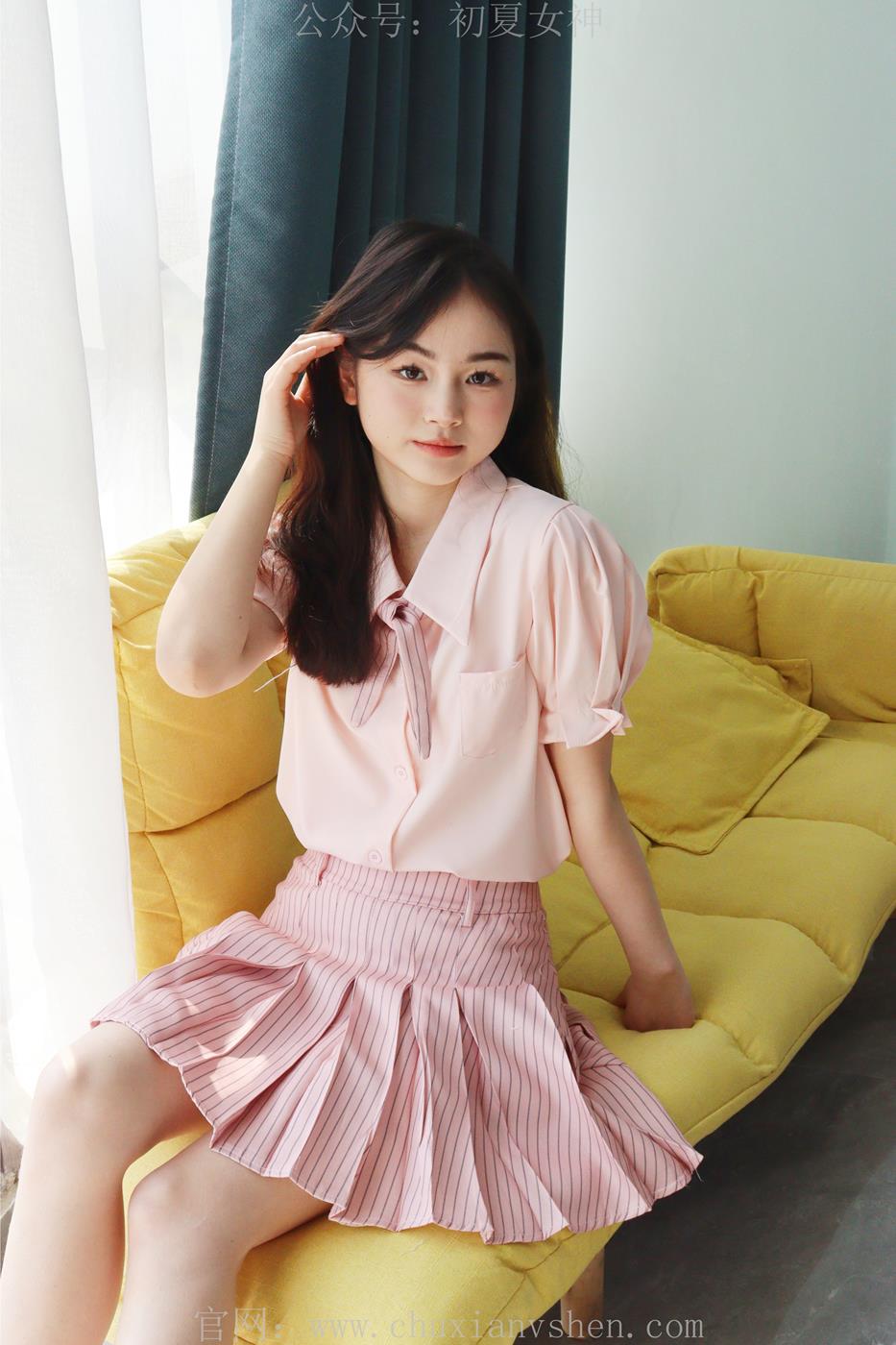 图片[52]-初夏女神 十一 粉色S码休闲JK搭白色高跟鞋[97P] – 速更版-美库