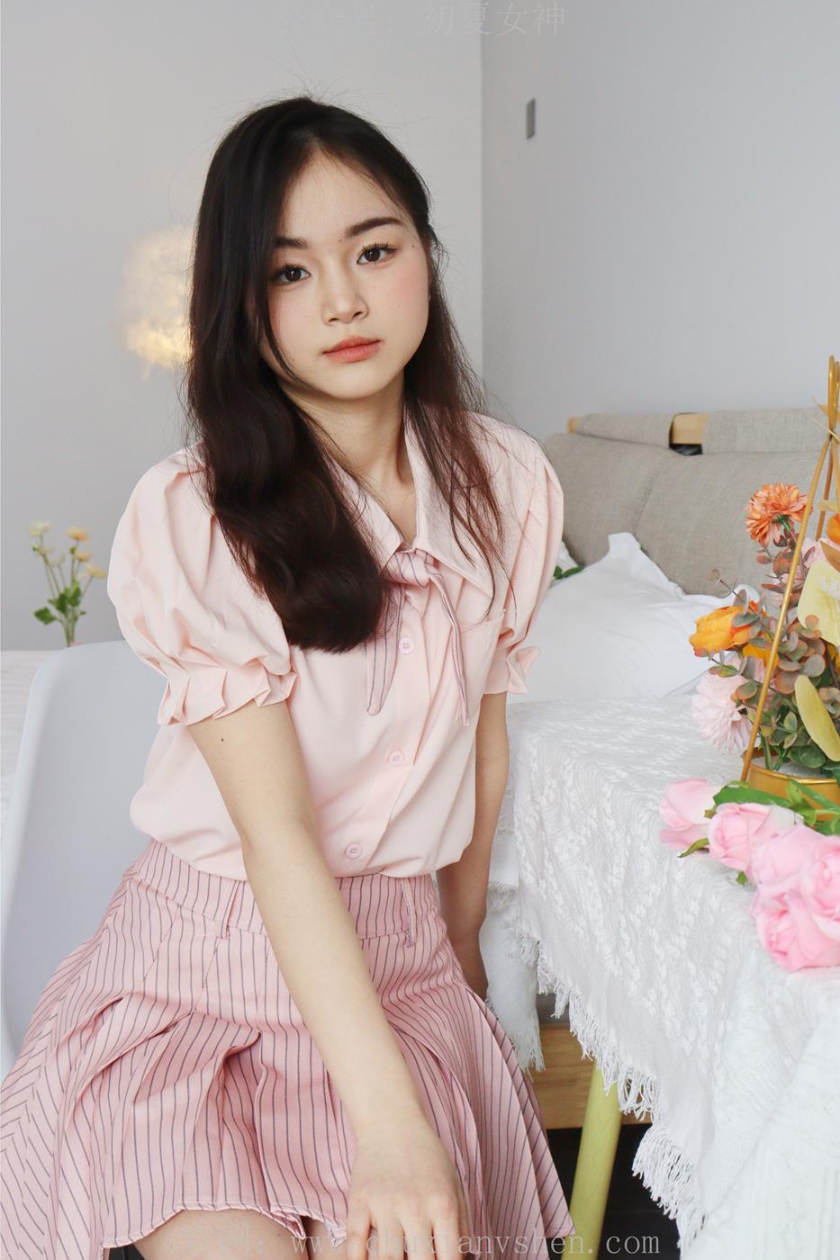 图片[62]-初夏女神 十一 粉色S码休闲JK搭白色高跟鞋[97P] – 速更版-美库