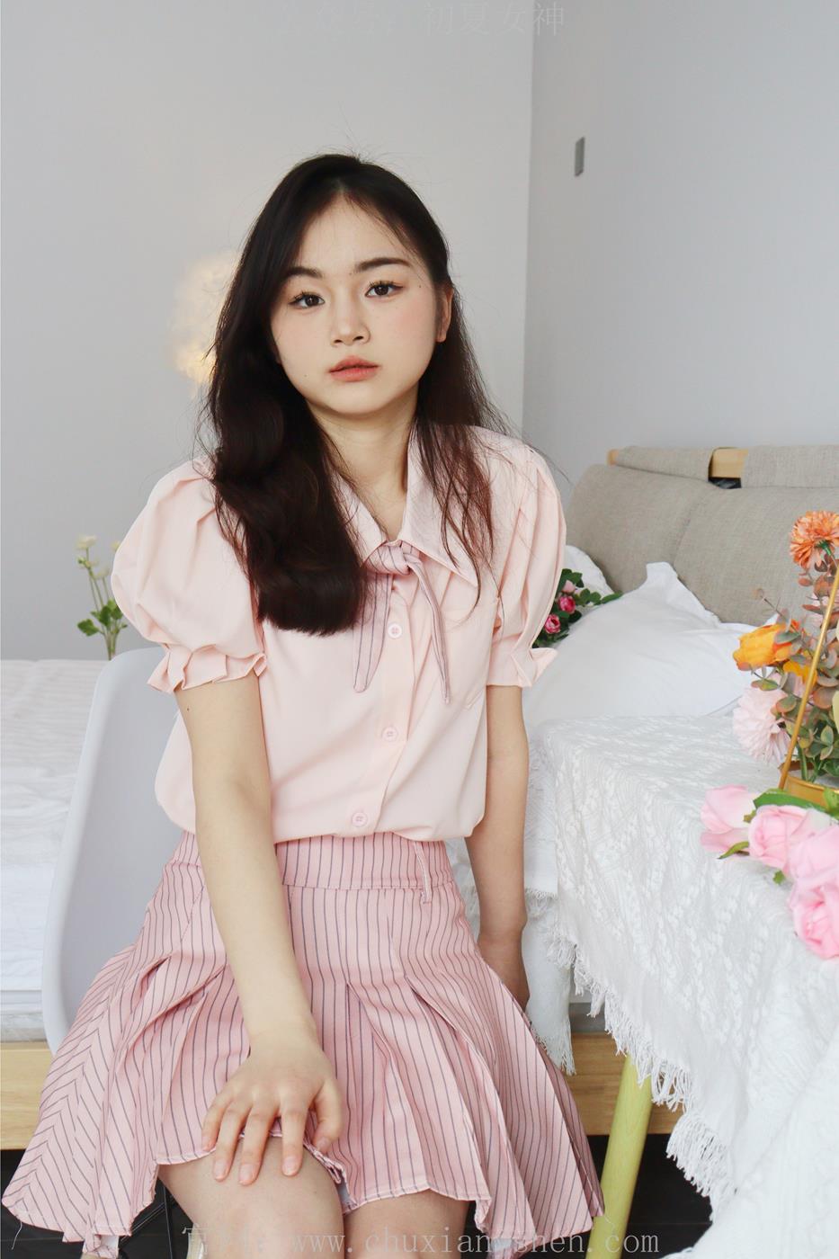 图片[63]-初夏女神 十一 粉色S码休闲JK搭白色高跟鞋[97P] – 速更版-美库