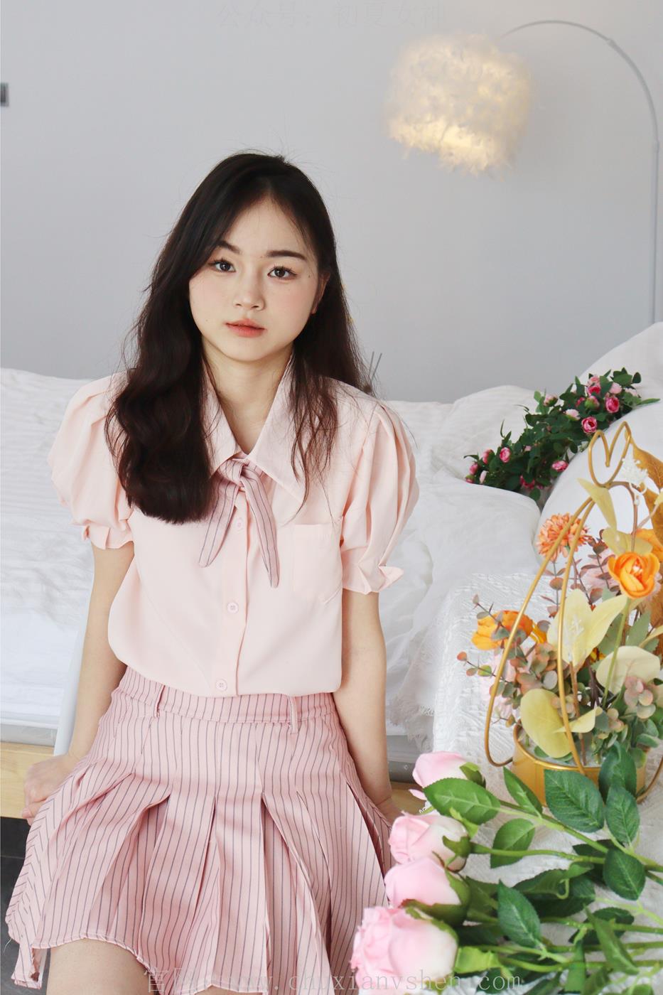 图片[64]-初夏女神 十一 粉色S码休闲JK搭白色高跟鞋[97P] – 速更版-美库