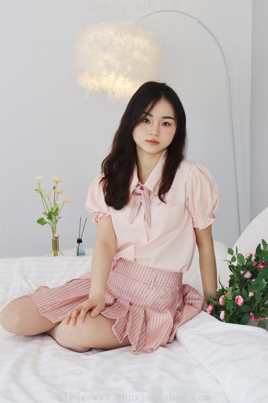 图片[66]-初夏女神 十一 粉色S码休闲JK搭白色高跟鞋[97P] – 速更版-美库