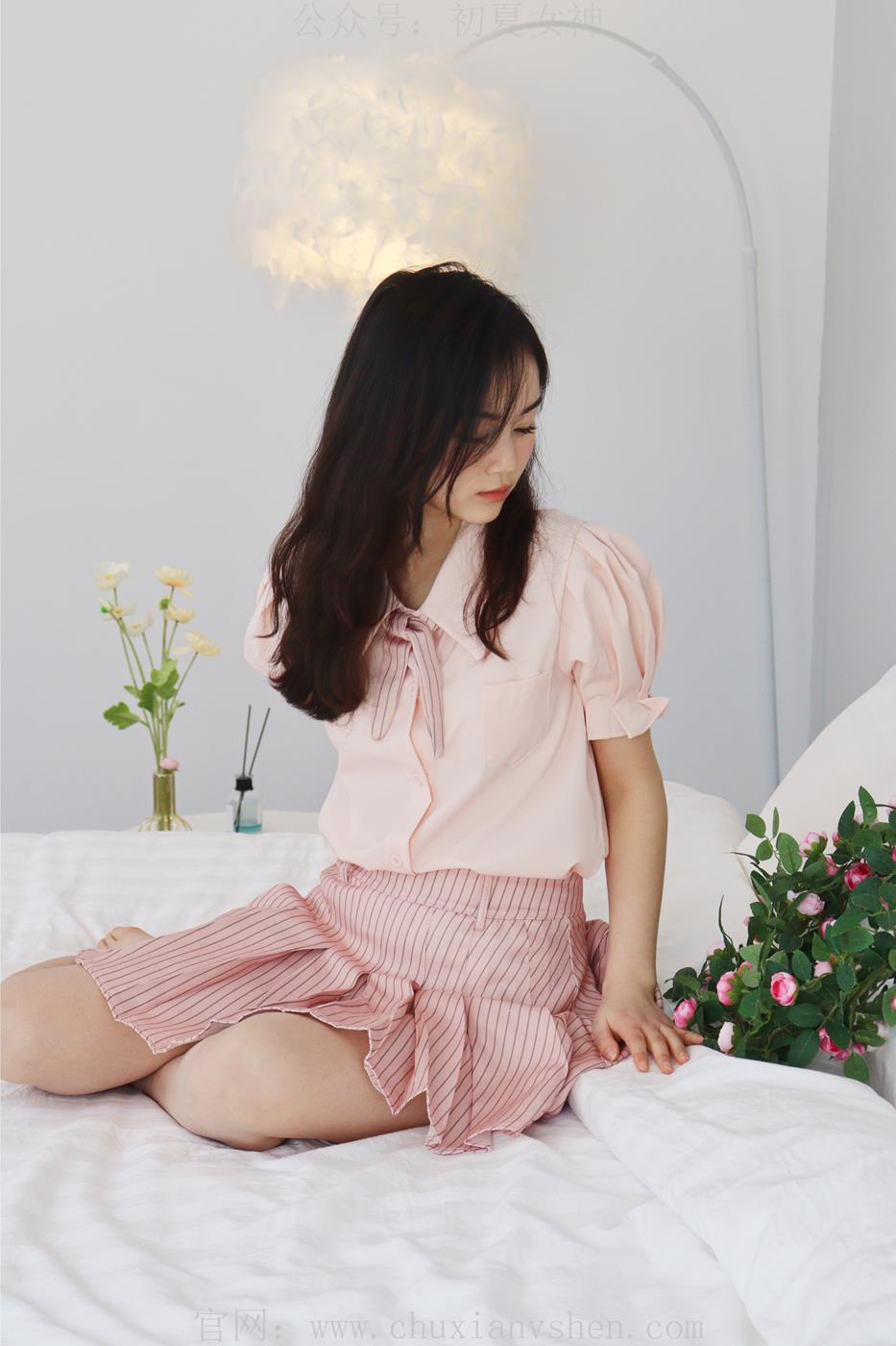 图片[67]-初夏女神 十一 粉色S码休闲JK搭白色高跟鞋[97P] – 速更版-美库