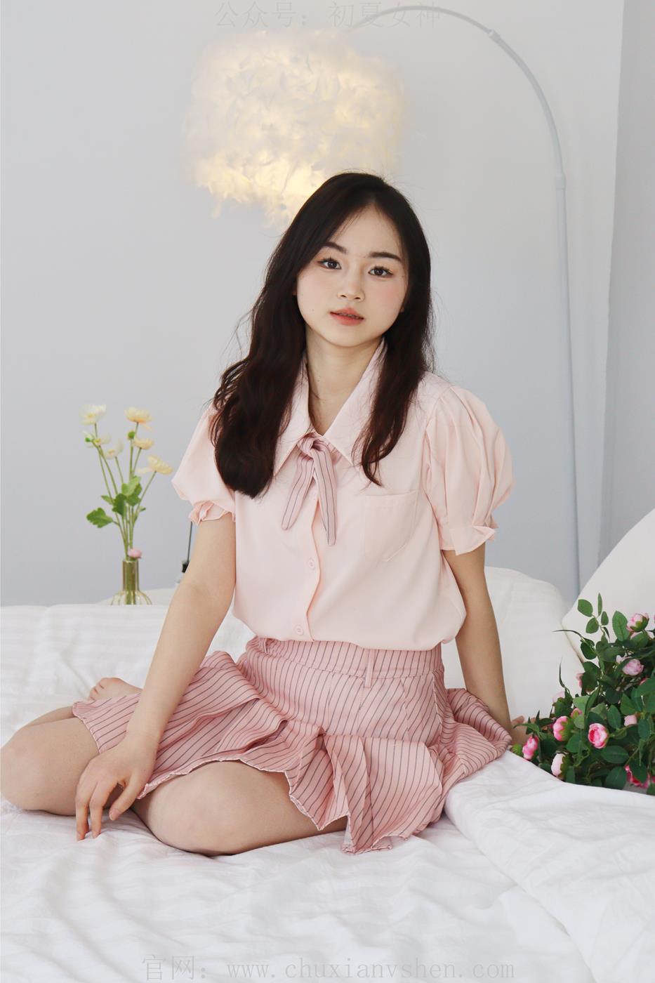 图片[68]-初夏女神 十一 粉色S码休闲JK搭白色高跟鞋[97P] – 速更版-美库