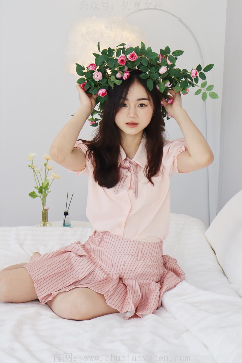 图片[69]-初夏女神 十一 粉色S码休闲JK搭白色高跟鞋[97P] – 速更版-美库