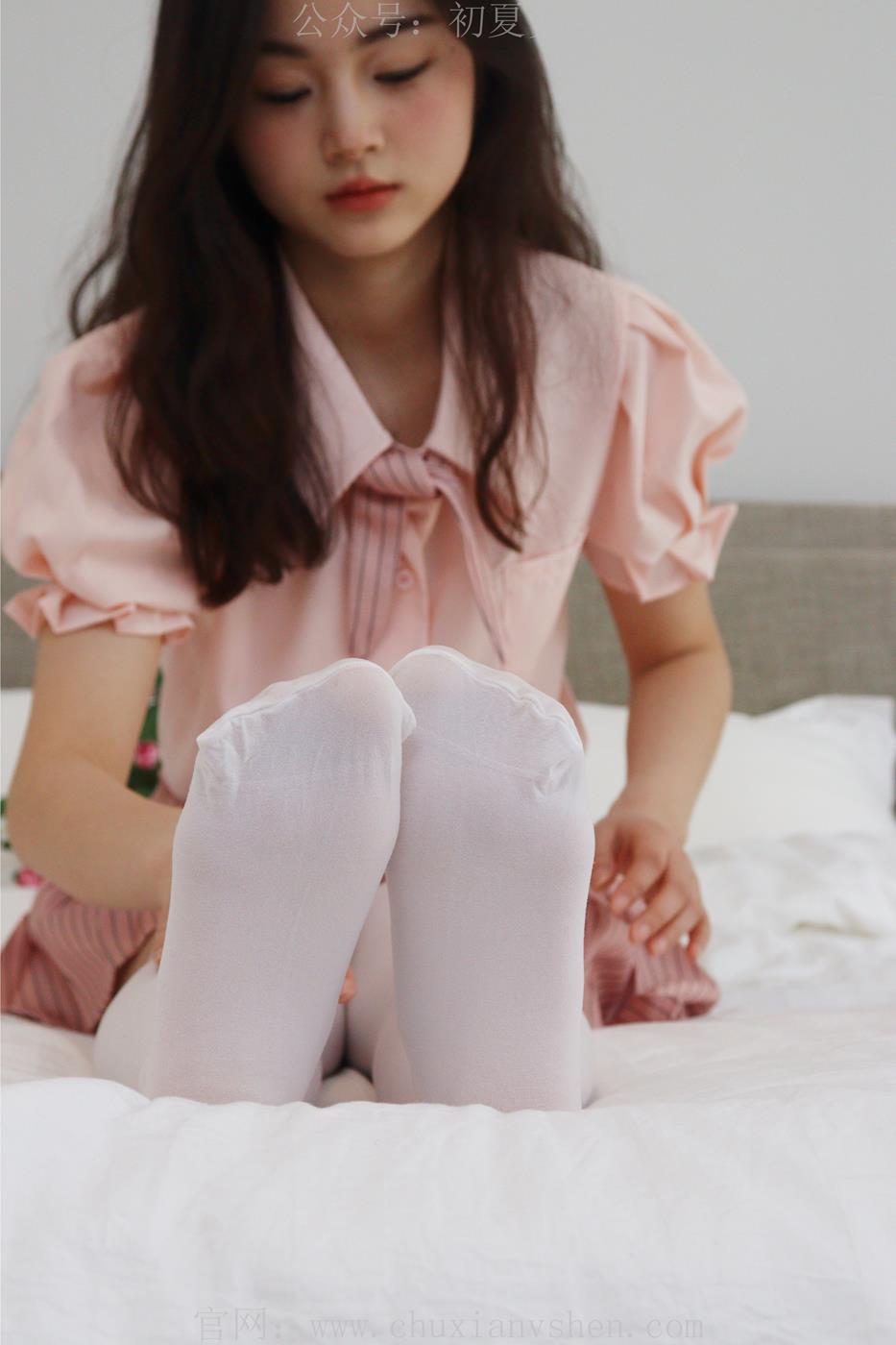 图片[85]-初夏女神 十一 粉色S码休闲JK搭白色高跟鞋[97P] – 速更版-美库