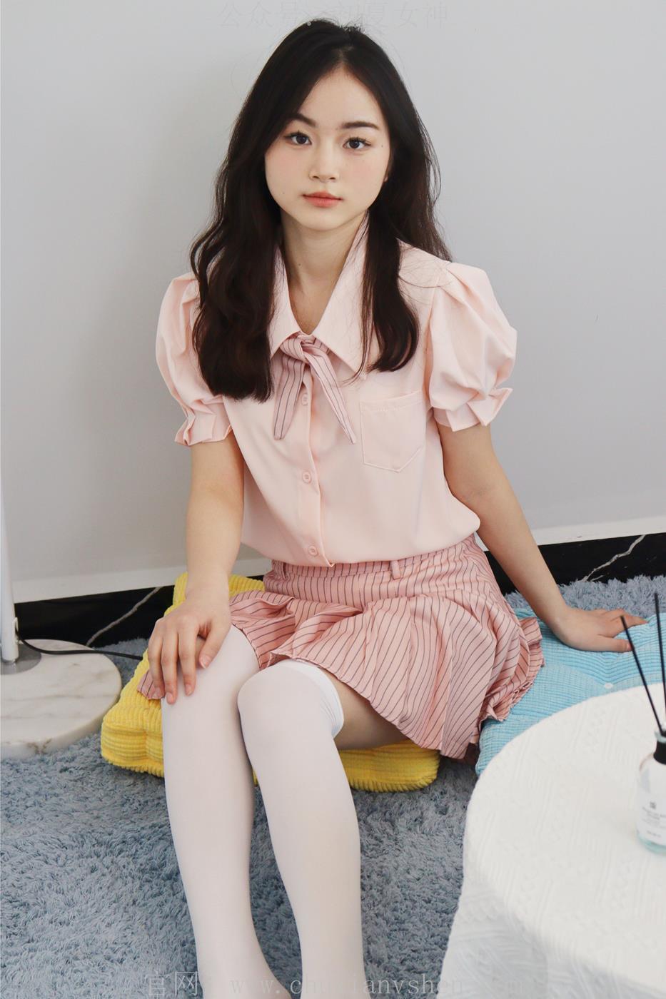 图片[91]-初夏女神 十一 粉色S码休闲JK搭白色高跟鞋[97P] – 速更版-美库