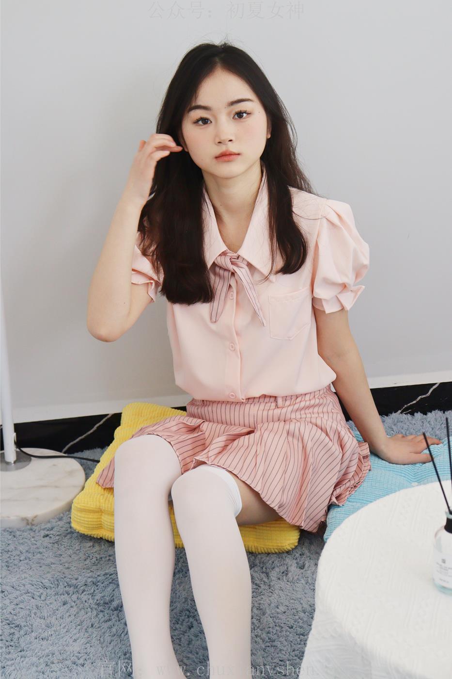 图片[92]-初夏女神 十一 粉色S码休闲JK搭白色高跟鞋[97P] – 速更版-美库