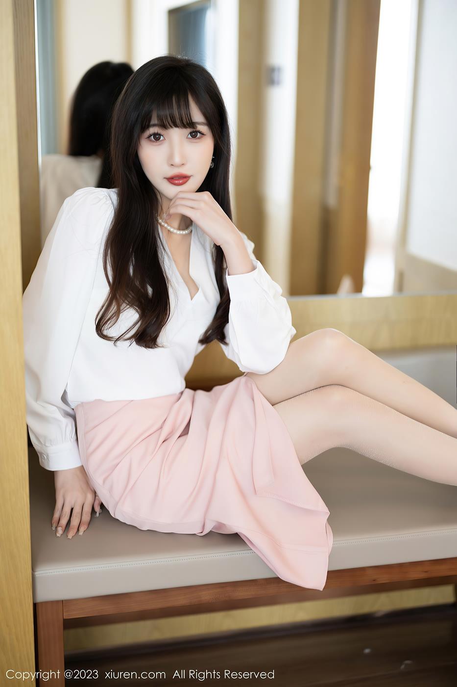 图片[11]-[Xiuren秀人网]2023.07.27 NO.7147 林星阑 粉色长裙与肉丝 [26+1P] – 速更版-美库