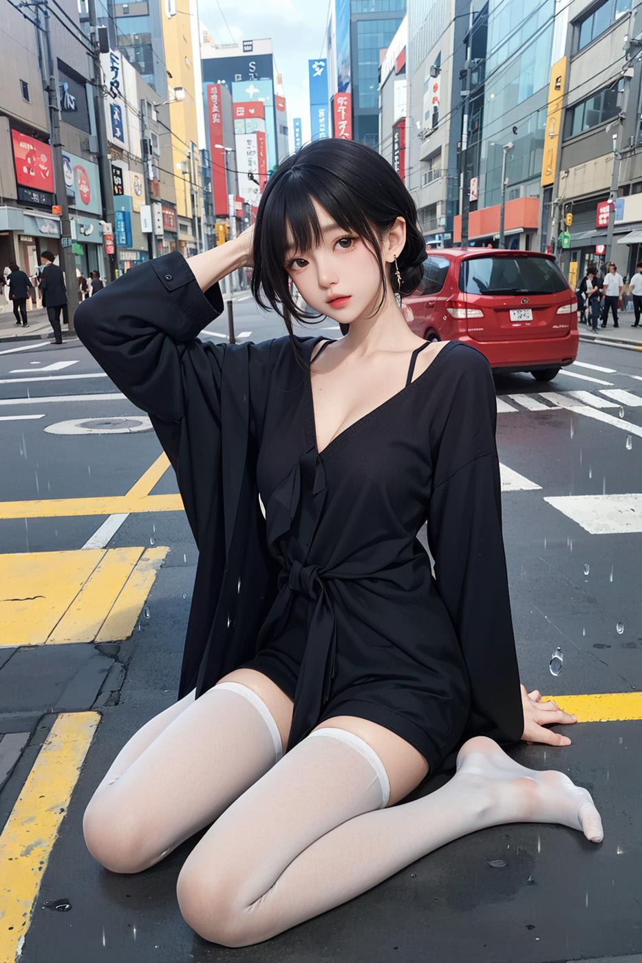 图片[19]-[[AI绘画] 051 黑白丝 电车 M腿 大摆诱姿[41P] – 速更版-美库