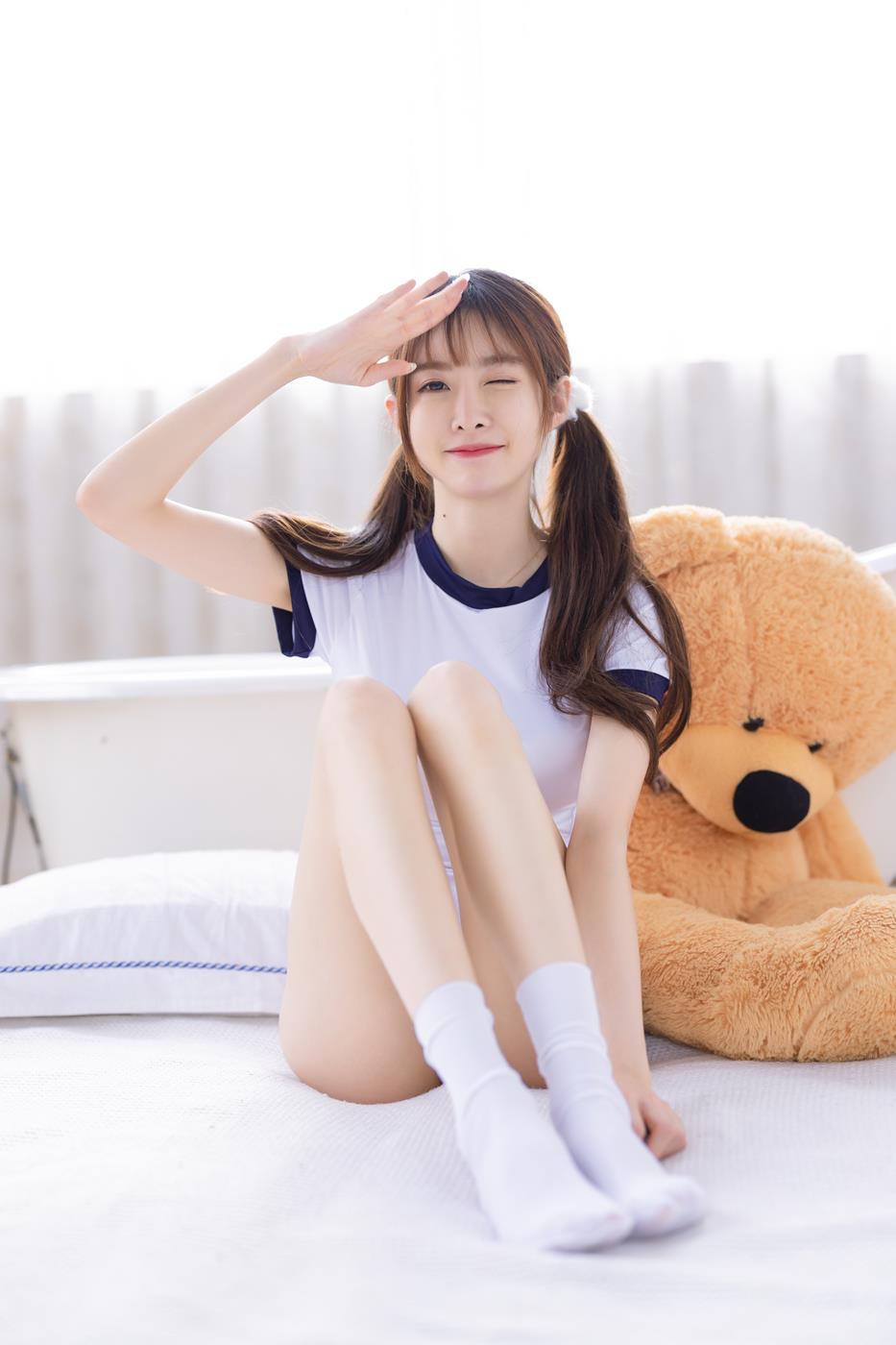 图片[26]-网紅Coser@王羽杉 双马尾体操服[53P] – 速更版-美库