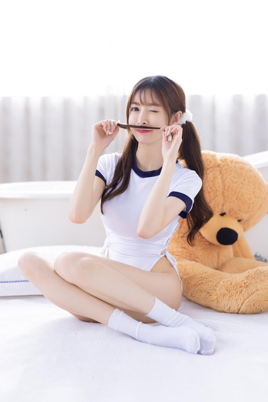 图片[27]-网紅Coser@王羽杉 双马尾体操服[53P] – 速更版-美库