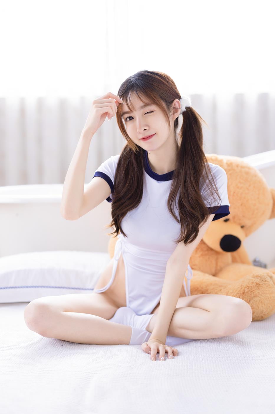 图片[33]-网紅Coser@王羽杉 双马尾体操服[53P] – 速更版-美库