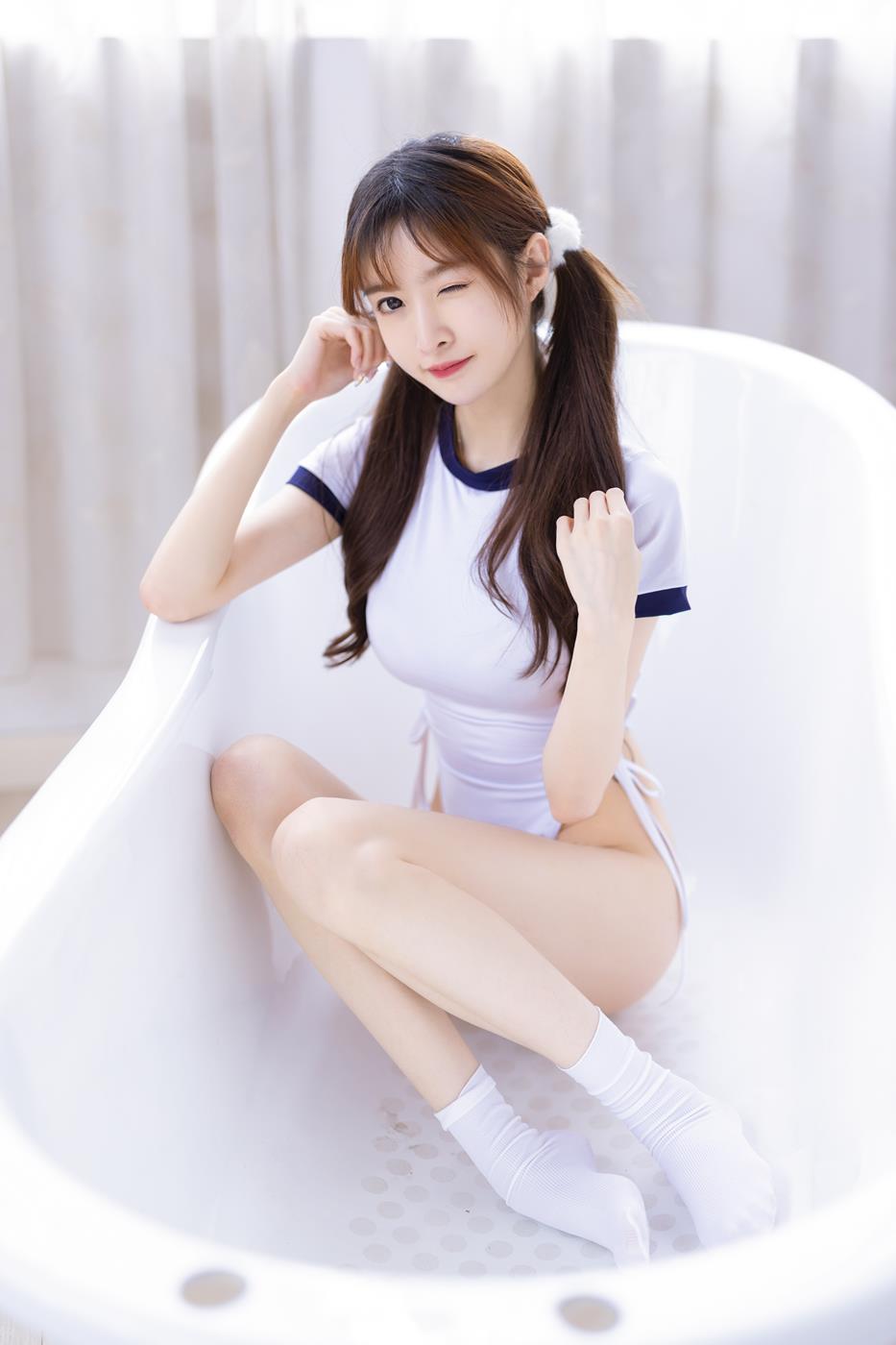 图片[41]-网紅Coser@王羽杉 双马尾体操服[53P] – 速更版-美库