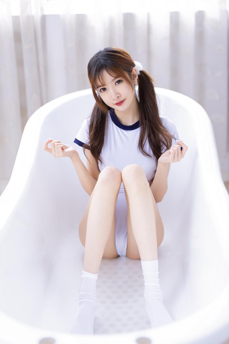 图片[42]-网紅Coser@王羽杉 双马尾体操服[53P] – 速更版-美库