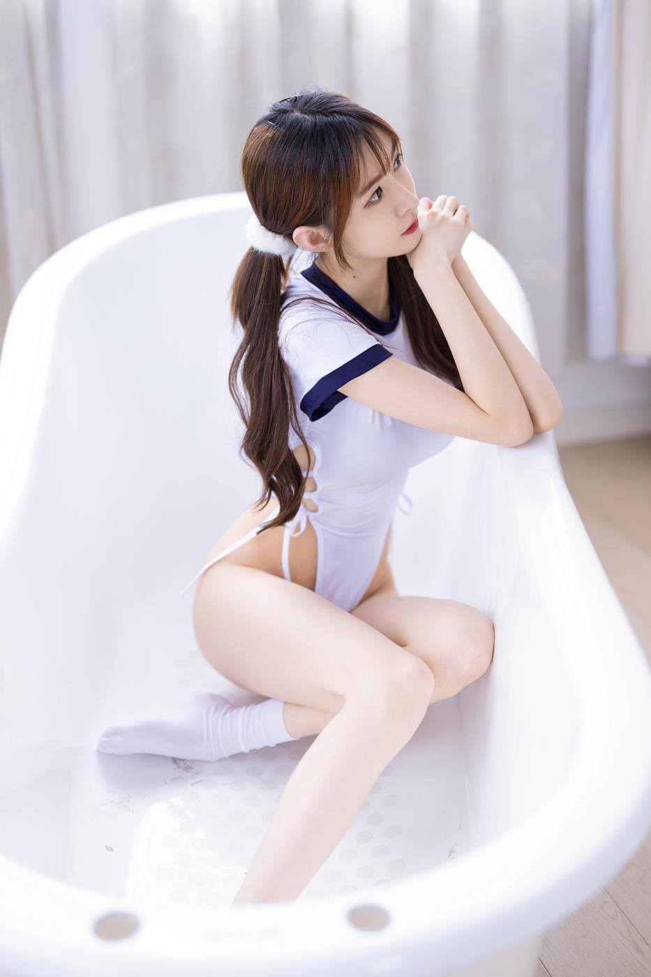 图片[45]-网紅Coser@王羽杉 双马尾体操服[53P] – 速更版-美库