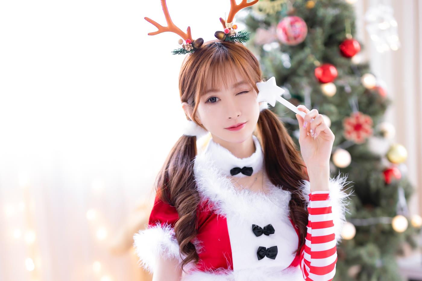 图片[19]-网紅Coser@王羽杉 圣诞特辑[38P] – 速更版-美库