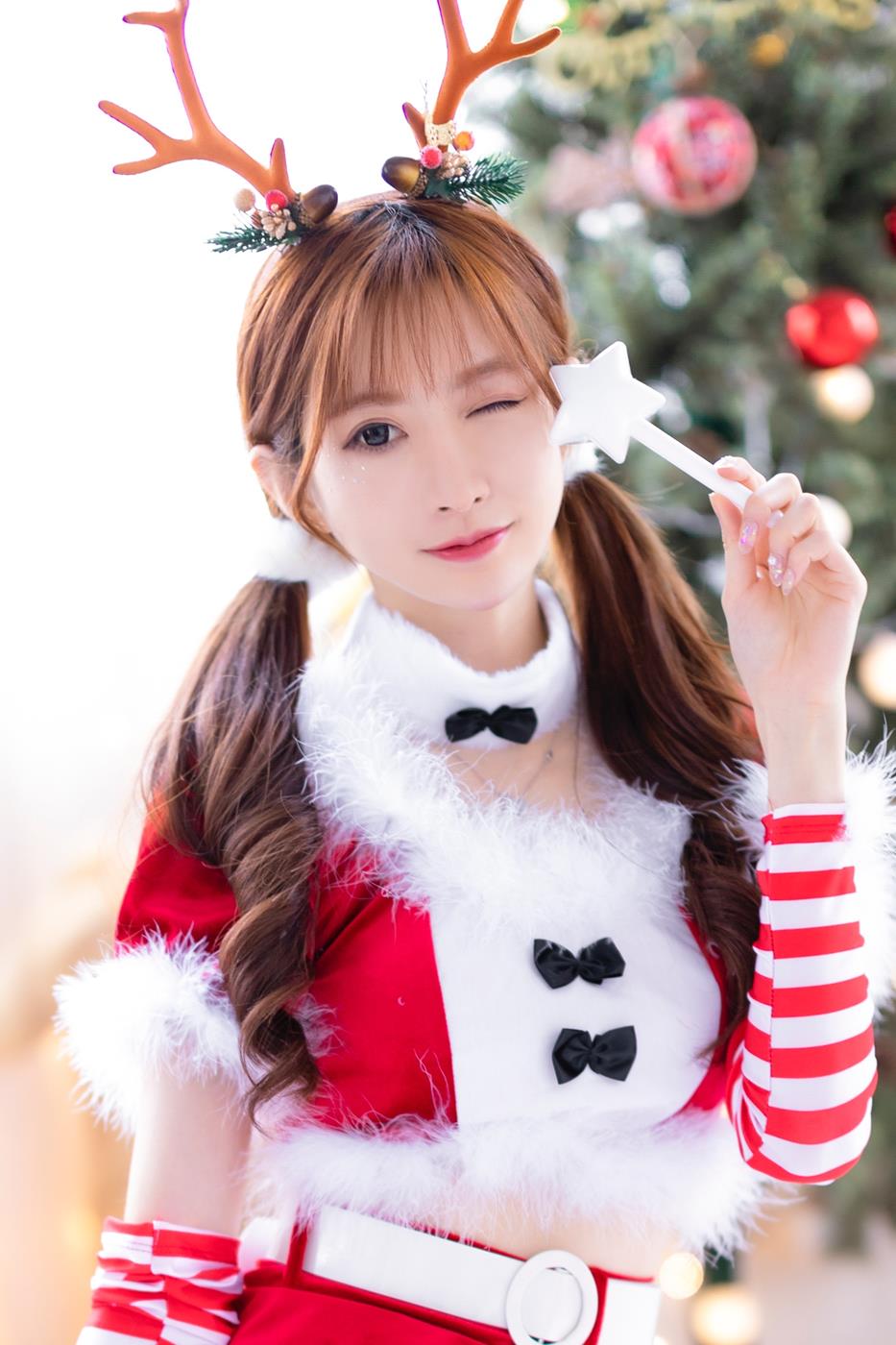 图片[20]-网紅Coser@王羽杉 圣诞特辑[38P] – 速更版-美库