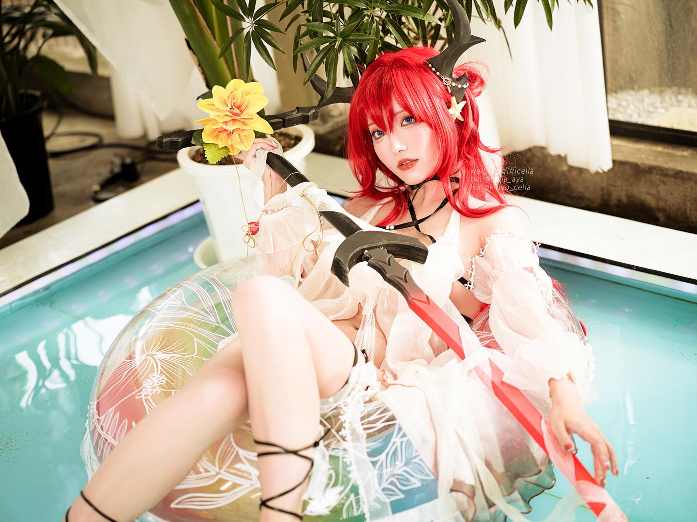 图片[18]-切切celia – 明日方舟 史尔特尔泳装[27P] – 速更版-美库